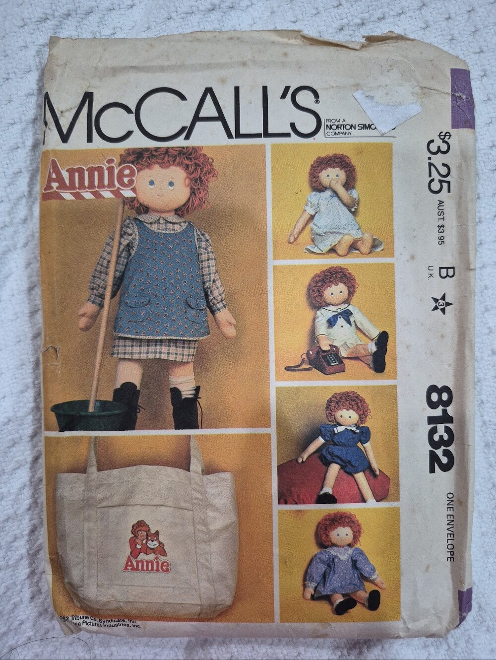 Vintage McCall's Annie Sewing Patterns Doll Clothes Shoes & Tote